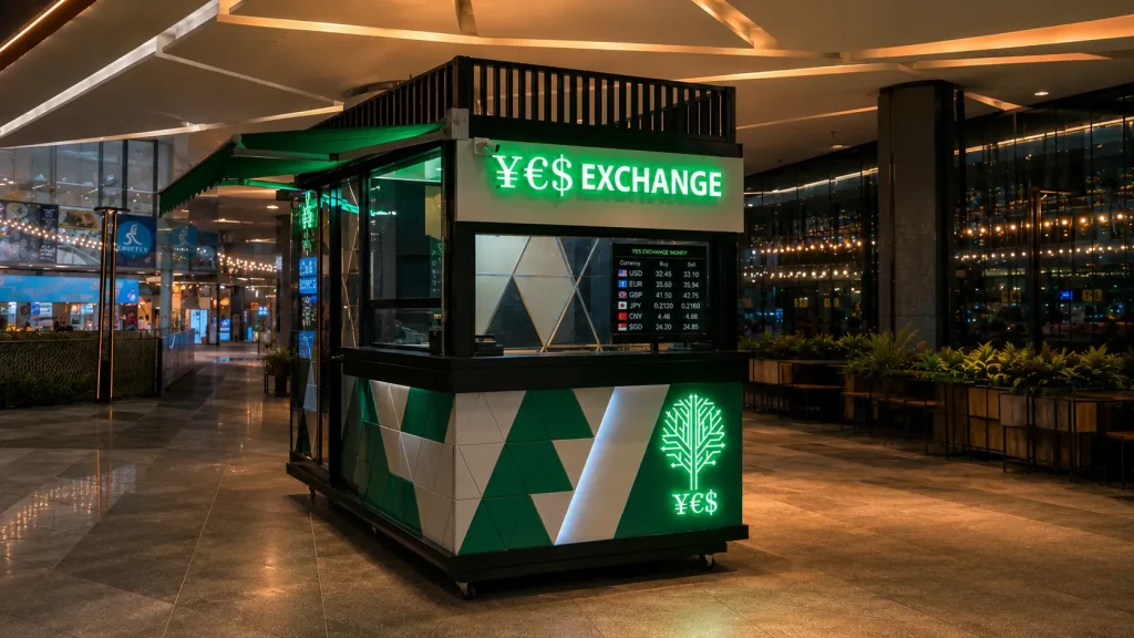 ก่อสร้างคีออสแลกเงิน YES Exchange — The Bright — มุมที่ 2