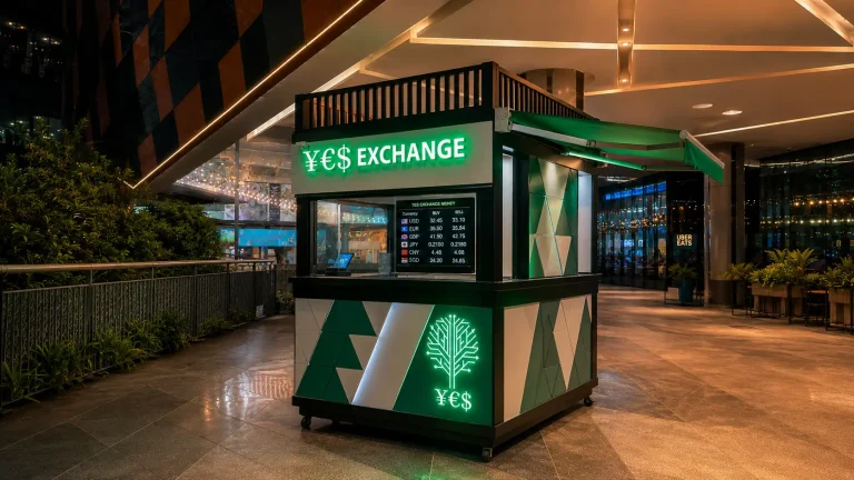 ก่อสร้างคีออสแลกเงิน YES Exchange — The Bright — มุมที่ 3