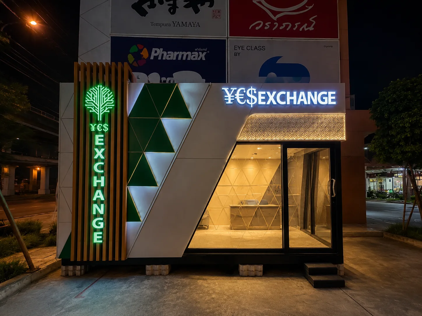 ก่อสร้างคีออส YES Exchange บางนา